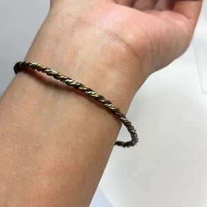 Copper twist bangle bracelet vintage jewelry unisex